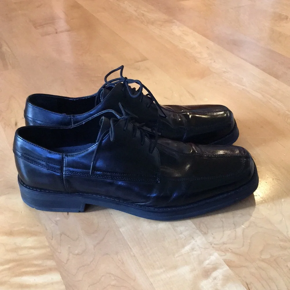 NUNN BUSH | Black Leather Dress Shoes Square Toe Oxford